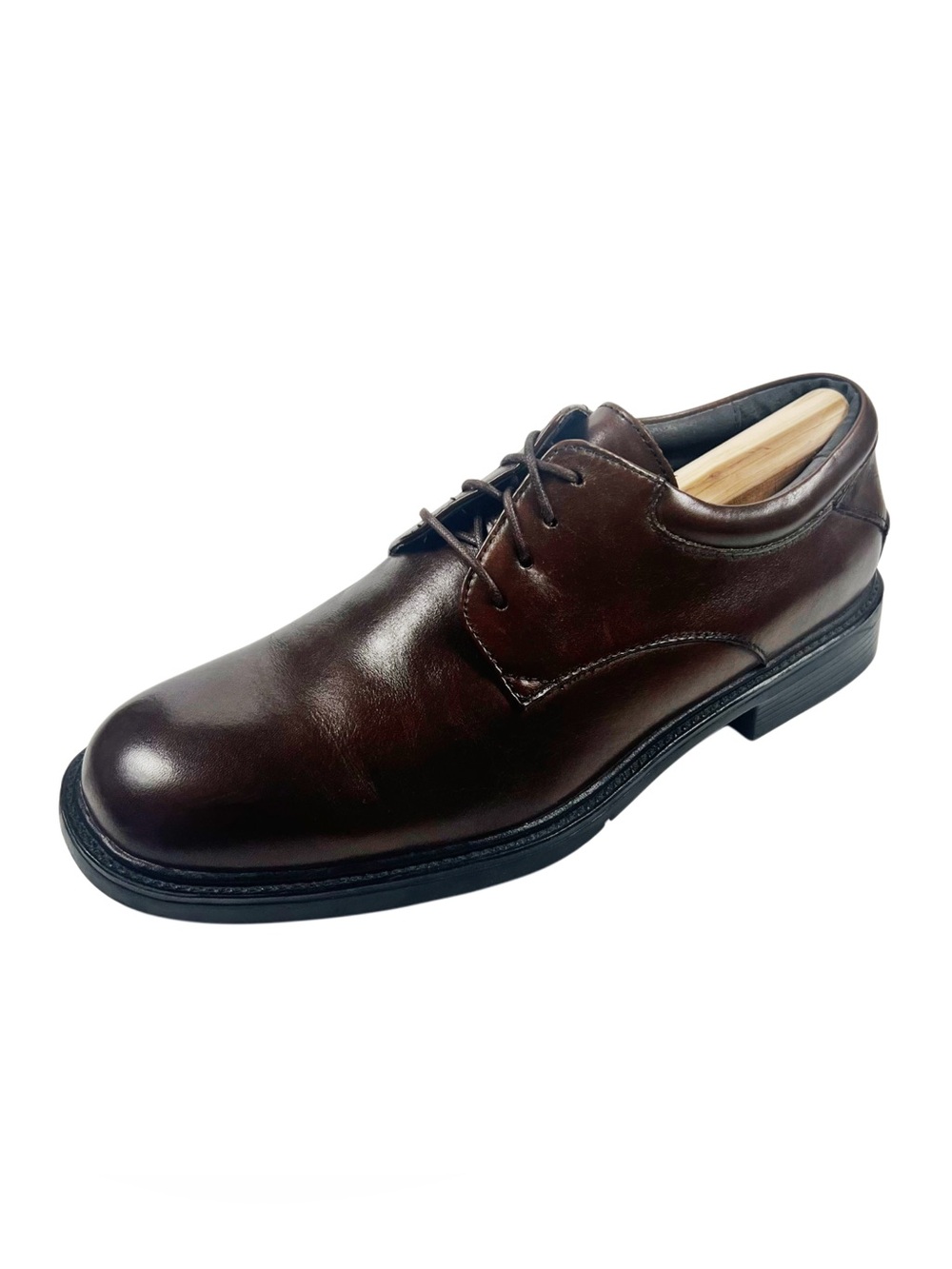 Nunn Bush Men's Dark Brown Leather Lace Up Derby Sz 8